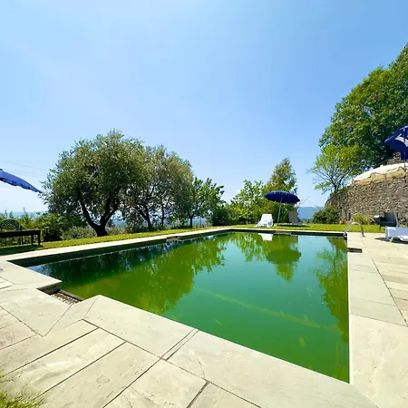 La Pietra Piana Panoramica Con E Piscina Naturale Vicino Firenze Reggello