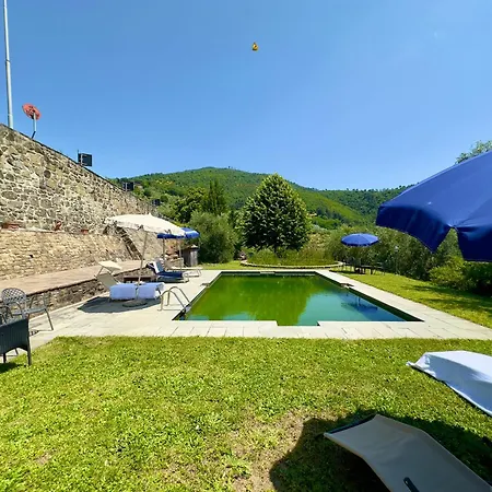 La Pietra Piana Panoramica Con E Piscina Naturale Vicino Firenze 빌라 *